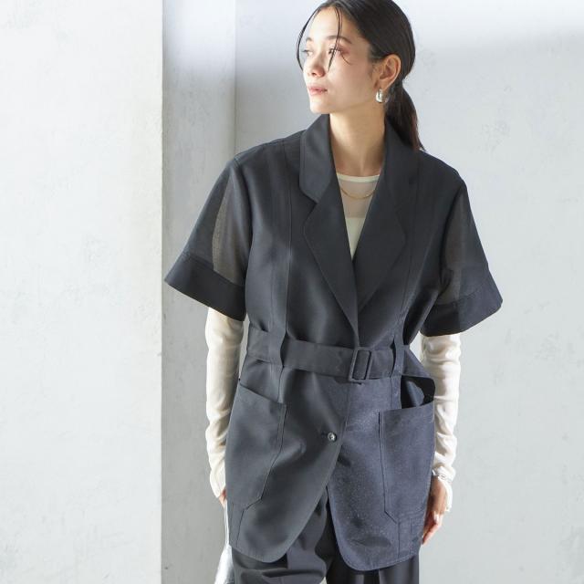 シップス（SHIPS）/【SHIPS別注】APUPIL:〈洗濯機可能〉シアー 半袖 ジャケット