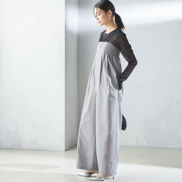 シップス（SHIPS）/【SHIPS別注】APUPIL:〈洗濯機可能〉ギンガム チェック ベアトップ オールインワン