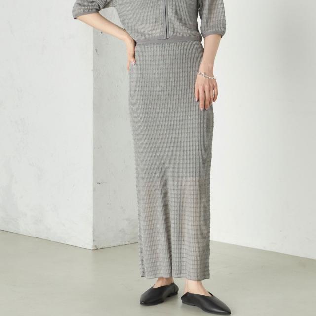 シップス（SHIPS）/Wai＋:ジャカード シアー スカート