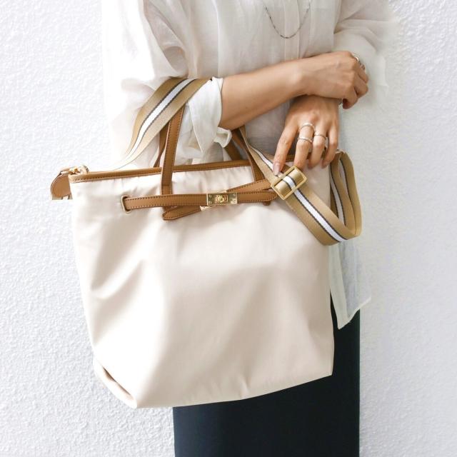 シップス（SHIPS）/《一部追加予約》【WEB限定】ライン テープ ショルダー付き A4 トート