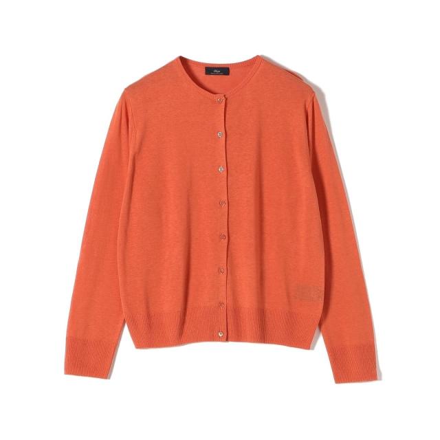 シップス（SHIPS）/SHIPS Primary Navy Label:シルク リネン ハイ ボタン カーディガン