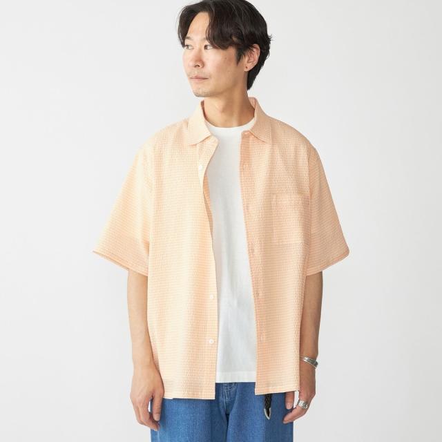 シップス（SHIPS）/SHIPS: エアー サッカー レギュラーカラー ショートスリーブ シャツ_1