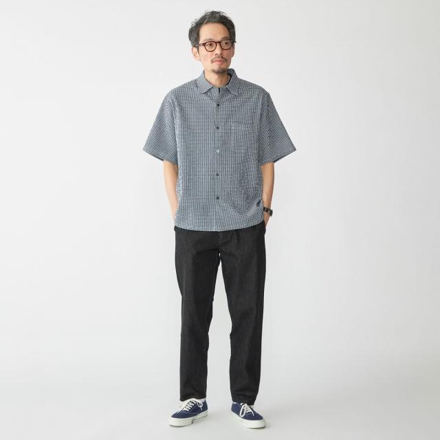 シップス（SHIPS）/SHIPS: エアー サッカー レギュラーカラー ショートスリーブ シャツ_4