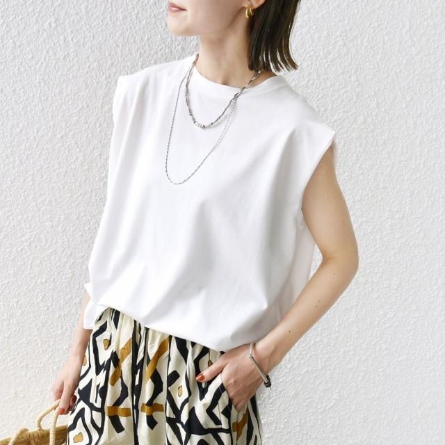 シップス（SHIPS）/〈接触冷感〉ポンチ ノースリーブ プルオーバー