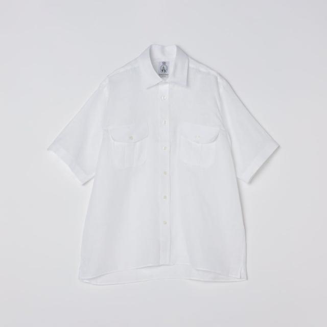 シップス（SHIPS）/CORDINGS: リネン ショートスリーブ シャツ