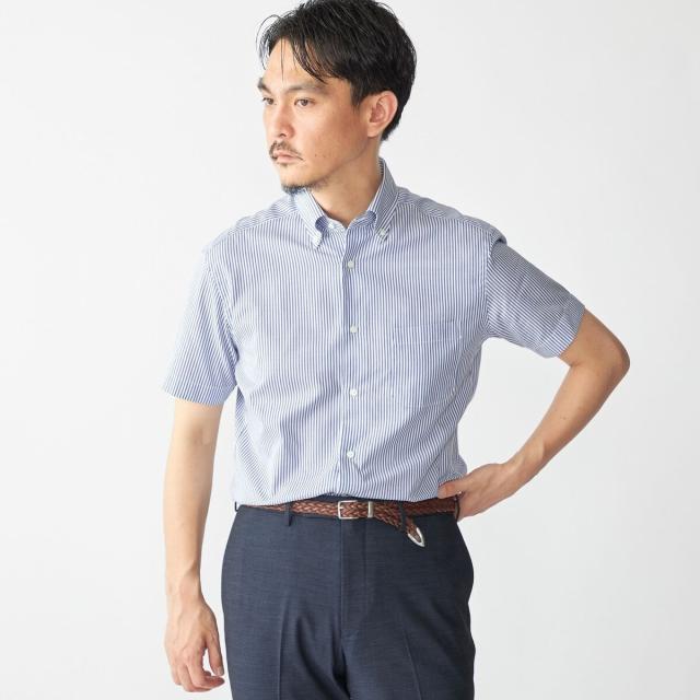 シップス（SHIPS）/SHIPS: ショート スリーブ パナマ ロンドンストライプ シャツ_6