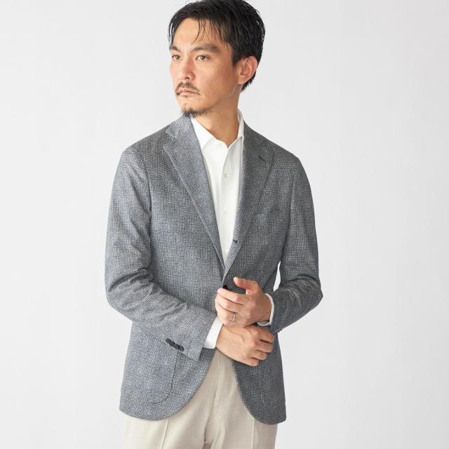 シップス（SHIPS）/SHIPS: ジャージー ハウンドトゥース プリント ライト ジャケット