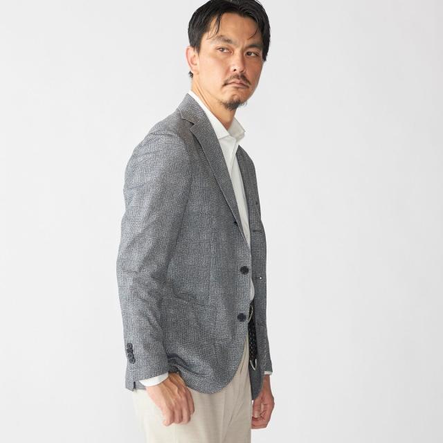 シップス（SHIPS）/SHIPS: ジャージー ハウンドトゥース プリント ライト ジャケット