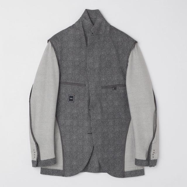 シップス（SHIPS）/SHIPS: ジャージー ハウンドトゥース プリント ライト ジャケット