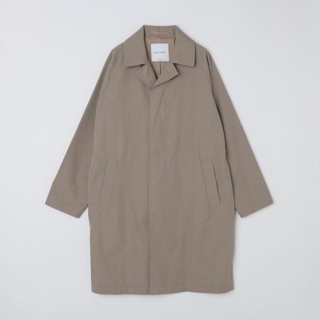 シップス（SHIPS）/CARRARO: コットン/ナイロン ステンカラー コート