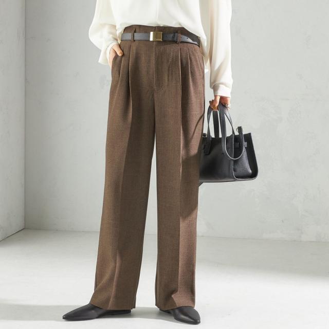 シップス（SHIPS）/《一部追加予約》〈手洗い可能〉TUMUGITO(R) シャーク ツイード タック パンツ