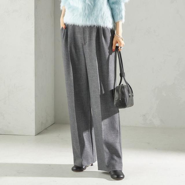 シップス（SHIPS）/《一部追加予約》〈手洗い可能〉TUMUGITO(R) シャーク ツイード タック パンツ