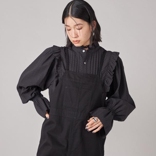 シップス（SHIPS）/SHIPS NINE CASE:〈手洗い可能〉タック フリル ブラウス