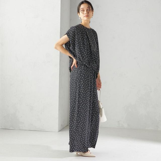 シップス（SHIPS）/〈手洗い可能〉ドット / 無地 タック ギャザー