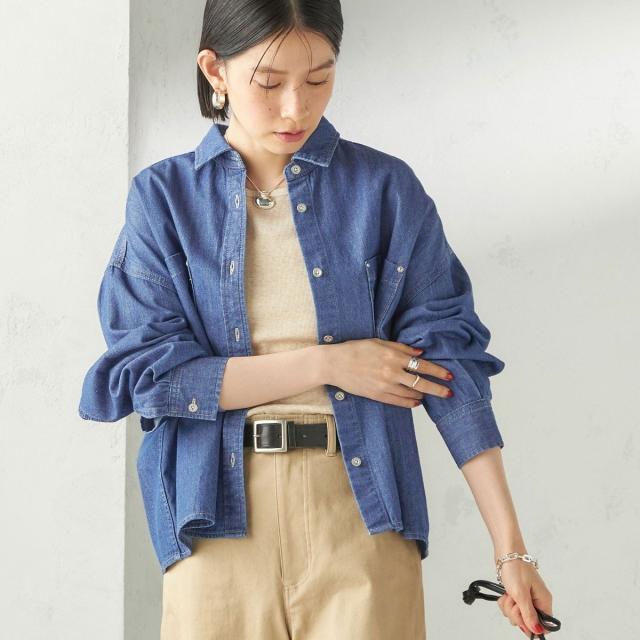 シップス（SHIPS）/《一部追加予約》〈洗濯機可能〉ライトオンス デニム ショート シャツ