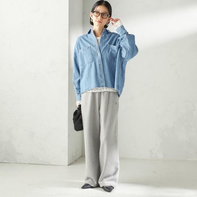 シップス（SHIPS）/《一部追加予約》〈洗濯機可能〉ライトオンス デニム ショート シャツ