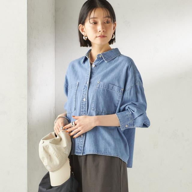 シップス（SHIPS）/《一部追加予約》〈洗濯機可能〉ライトオンス デニム ショート シャツ