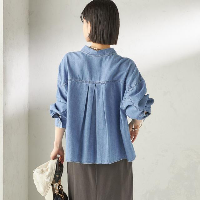 シップス（SHIPS）/《一部追加予約》〈洗濯機可能〉ライトオンス デニム ショート シャツ