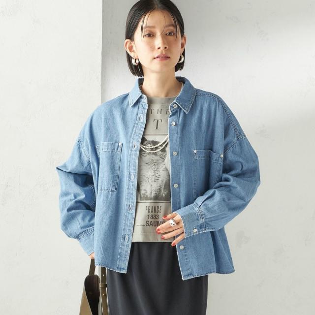 シップス（SHIPS）/《一部追加予約》〈洗濯機可能〉ライトオンス デニム ショート シャツ