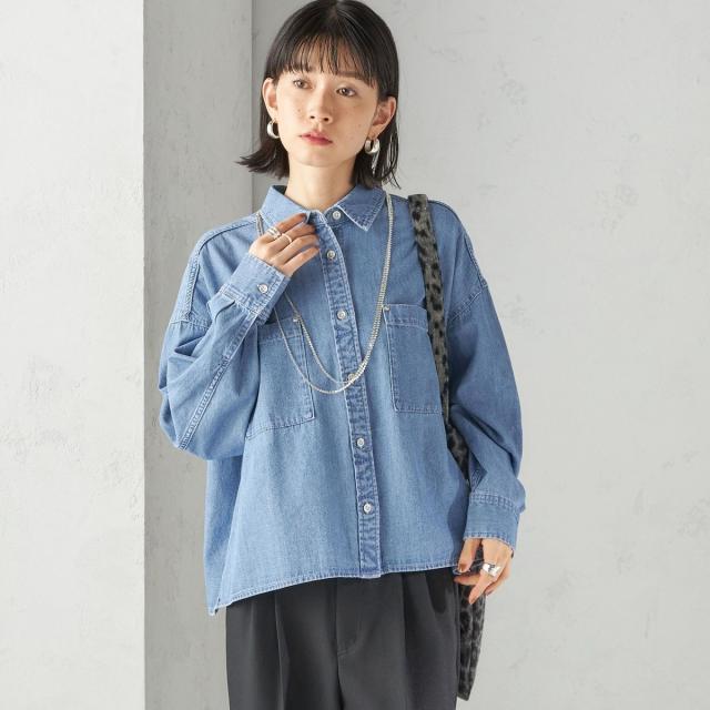 シップス（SHIPS）/《一部追加予約》〈洗濯機可能〉ライトオンス デニム ショート シャツ