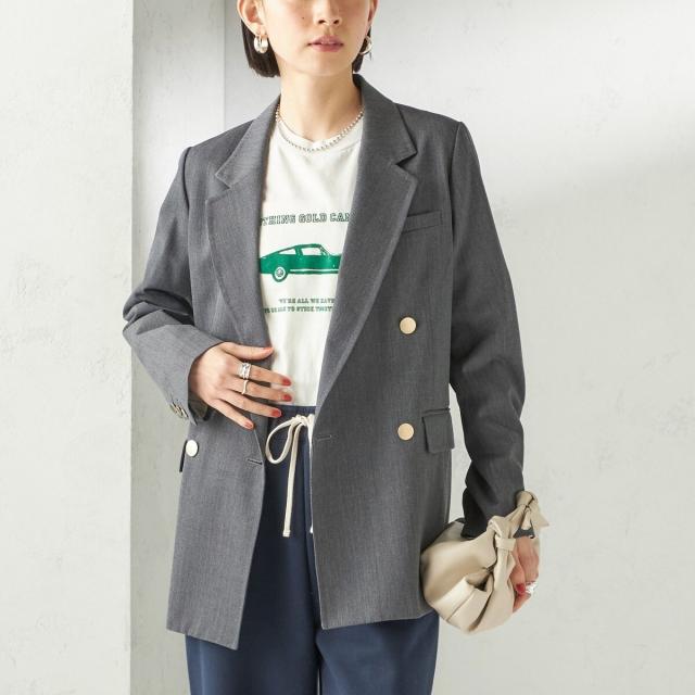 シップス（SHIPS）/《一部追加予約》ウール ギャバジン ダブル ブレスト ジャケット