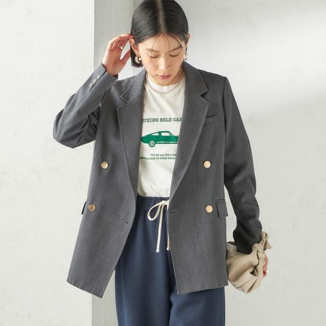 シップス（SHIPS）/《一部追加予約》ウール ギャバジン ダブル ブレスト ジャケット