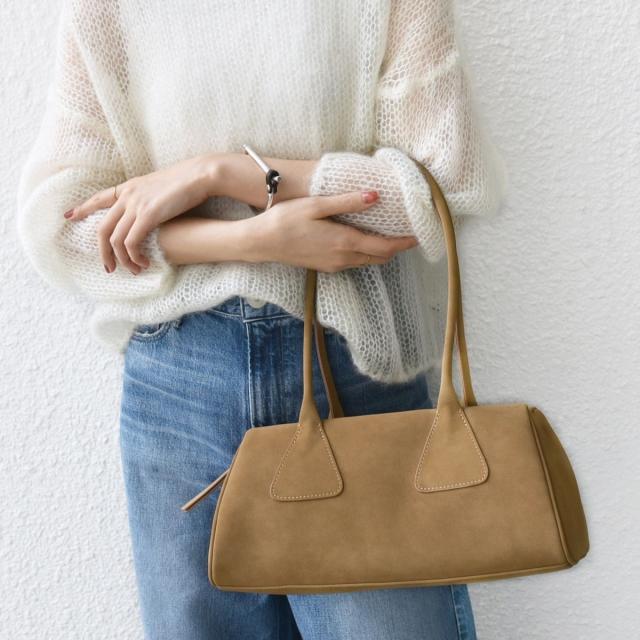 シップス（SHIPS）/【WEB限定】ポリエステル スエード 横長 ボストン バッグ