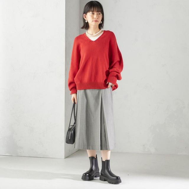 シップス（SHIPS）/チェック ボックス プリーツ スカート_4