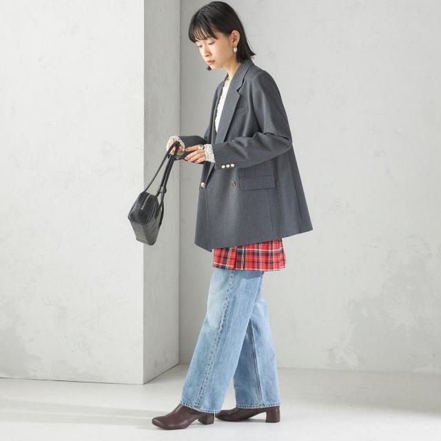 シップス（SHIPS）/《予約》チェック プリーツ 巻き スカート