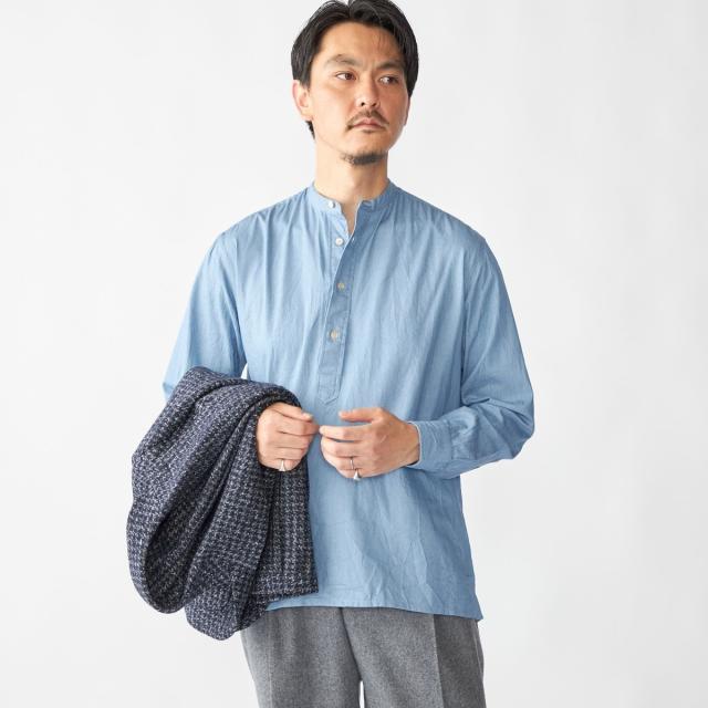 シップス（SHIPS）/【SHIPS別注】Salvatore Piccolo: シャンブレー プルオーバー バンド シャツ 21,360円