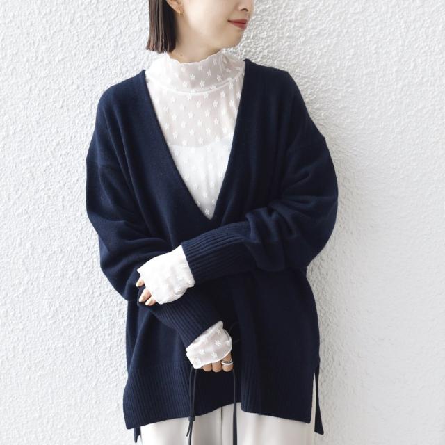 シップス（SHIPS）/《一部追加予約》〈手洗い可能〉フラワー チュール ハイネック プルオーバー