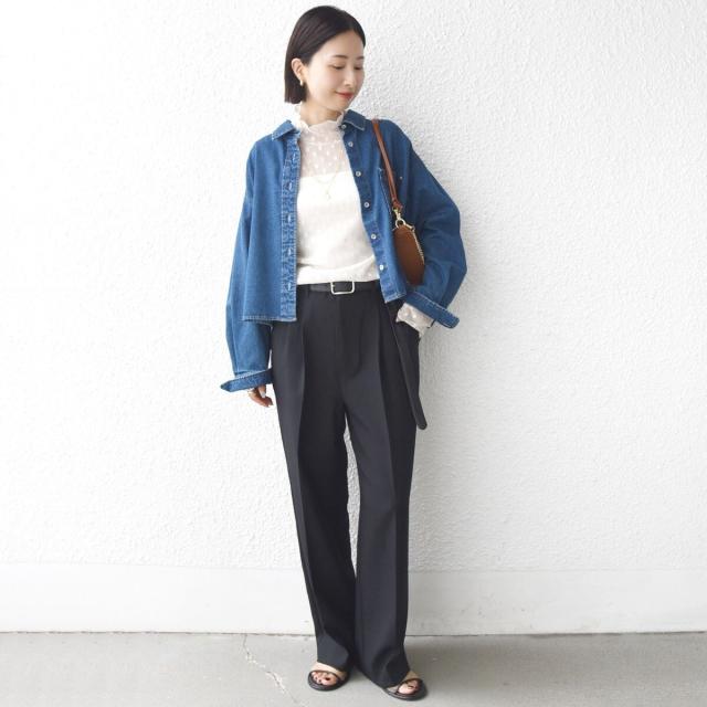 シップス（SHIPS）/《一部追加予約》〈手洗い可能〉フラワー チュール ハイネック プルオーバー