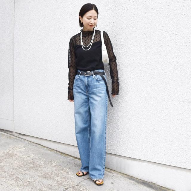 シップス（SHIPS）/《一部追加予約》〈手洗い可能〉フラワー チュール ハイネック プルオーバー