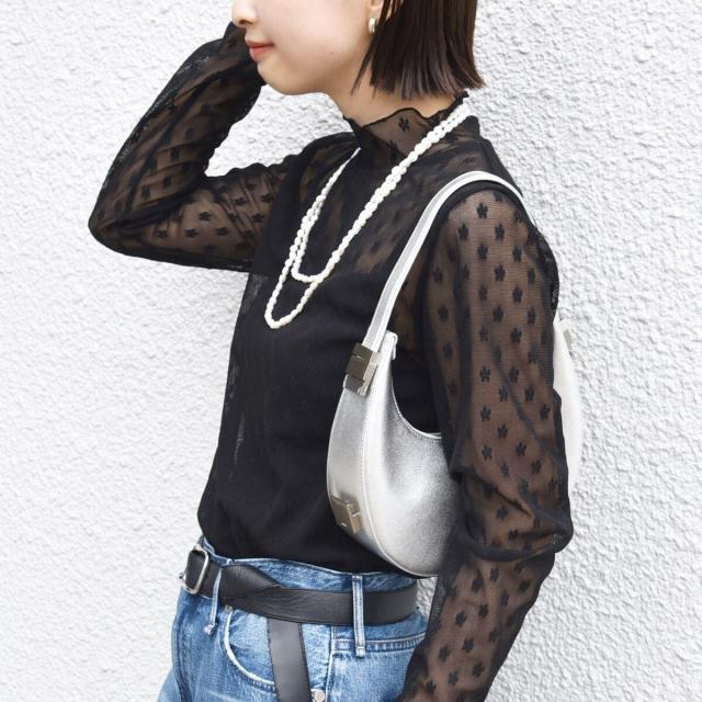 シップス（SHIPS）/《一部追加予約》〈手洗い可能〉フラワー チュール ハイネック プルオーバー