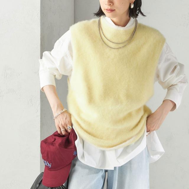 シップス（SHIPS）/杢フォックス カシミヤ ニット ベスト_1