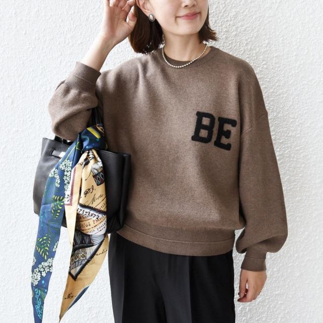 シップス（SHIPS）/《一部追加予約》【WEB限定】〈手洗い可能〉サガラ 刺繍 ロゴ ニット プルオーバー