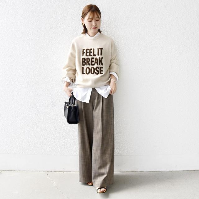 シップス（SHIPS）/《一部追加予約》【WEB限定】〈手洗い可能〉サガラ 刺繍 ロゴ ニット プルオーバー