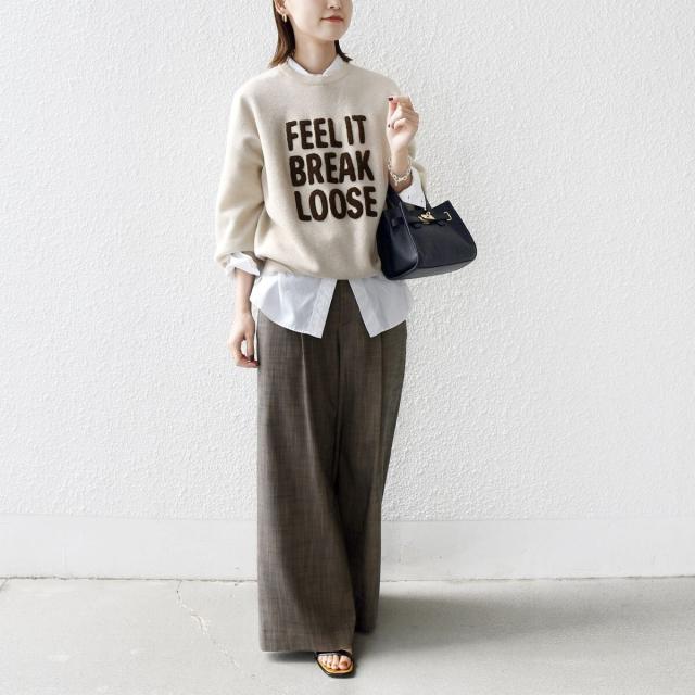 シップス（SHIPS）/《一部追加予約》【WEB限定】〈手洗い可能〉サガラ 刺繍 ロゴ ニット プルオーバー