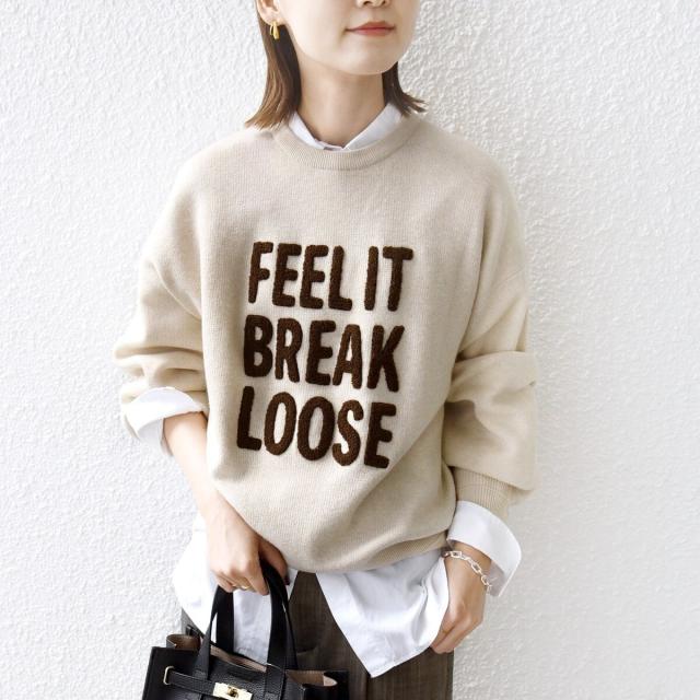 シップス（SHIPS）/《一部追加予約》【WEB限定】〈手洗い可能〉サガラ 刺繍 ロゴ ニット プルオーバー