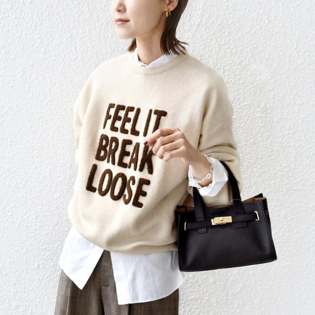 シップス（SHIPS）/《一部追加予約》【WEB限定】〈手洗い可能〉サガラ 刺繍 ロゴ ニット プルオーバー