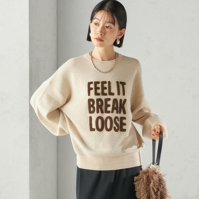 シップス（SHIPS）/《一部追加予約》【WEB限定】〈手洗い可能〉サガラ 刺繍 ロゴ ニット プルオーバー