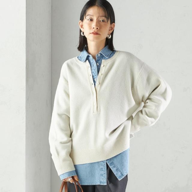 シップス（SHIPS）/〈手洗い可能〉ウール カシミヤ 2WAY プルオーバー_14