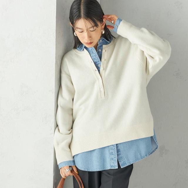 シップス（SHIPS）/〈手洗い可能〉ウール カシミヤ 2WAY プルオーバー_16