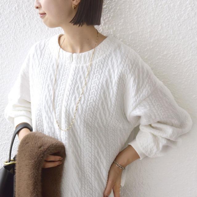 シップス（SHIPS）/〈手洗い可能〉ケーブル ジャージー スキッパー プルオーバー