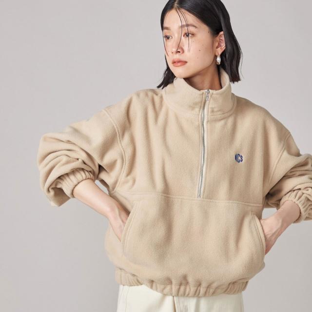 シップス（SHIPS）/SHIPS NINE CASE:〈手洗い可能〉フリース ハーフ ジップ プルオーバー