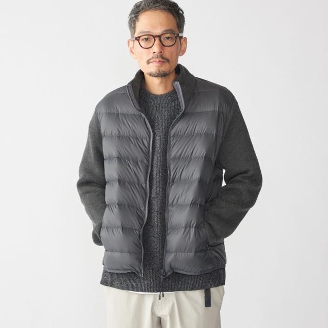 シップス（SHIPS）/【WEB限定/SHIPS別注】TAION:〈手洗い可能〉ハイネック ダブルジップ ニットスリーブダウ_15