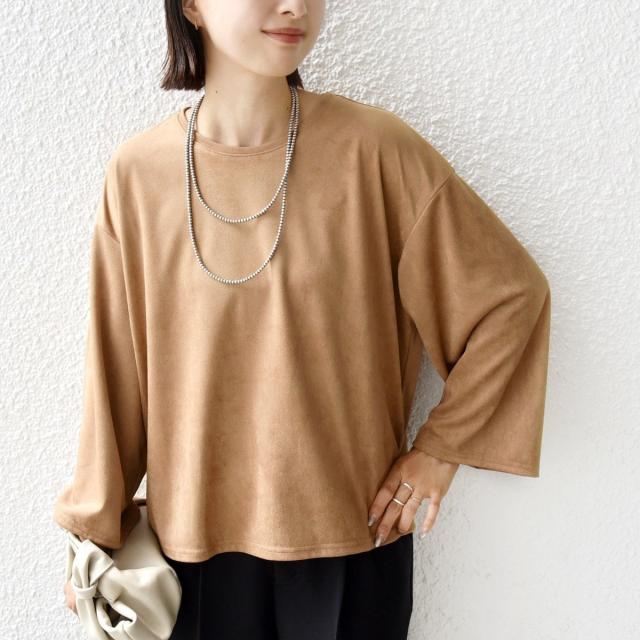 シップス（SHIPS）/〈手洗い可能〉ポリエステル スエード ワイド スリーブ プルオーバー