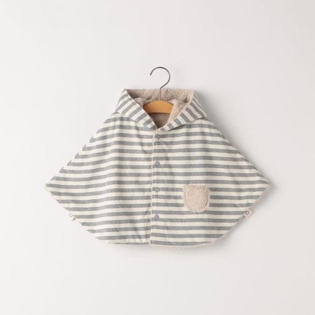シップス（SHIPS）/SHIPS KIDS:ベビー ボーダー リバーシブル ボア ポンチョ