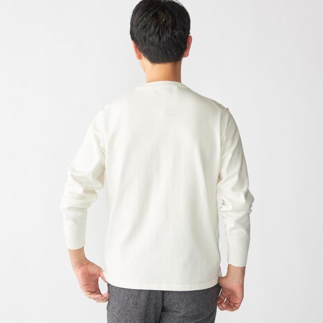 シップス（SHIPS）/SHIPS:〈洗濯機可能〉コットン ウール TEXBRID(R) クルーネック プルオーバー ニット