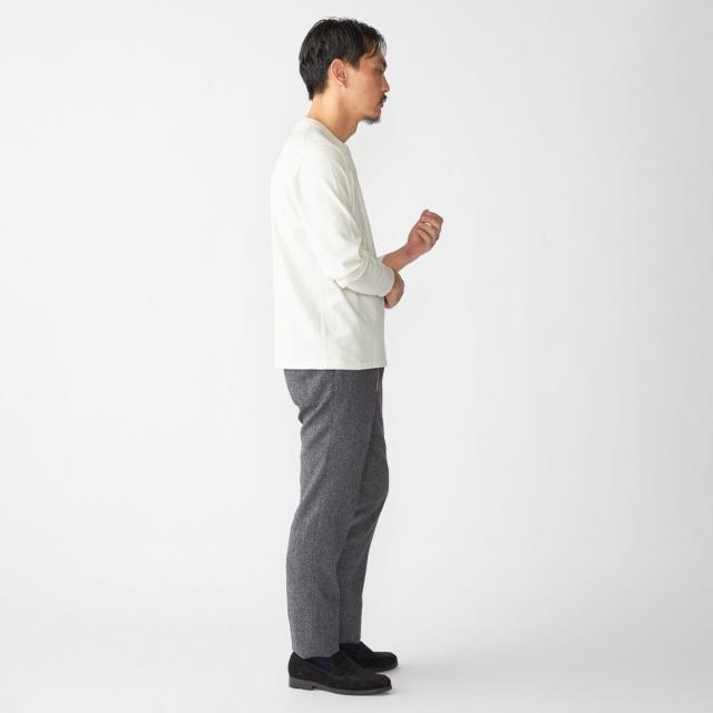 シップス（SHIPS）/SHIPS:〈洗濯機可能〉コットン ウール TEXBRID(R) クルーネック プルオーバー ニット
